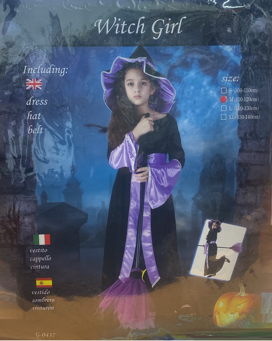 DISFRAZ BRUJA + SOMBRERO (10-1