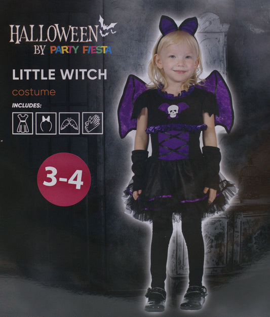 DISFRAZ BRUJITA MURCIÉLAGO 3-4