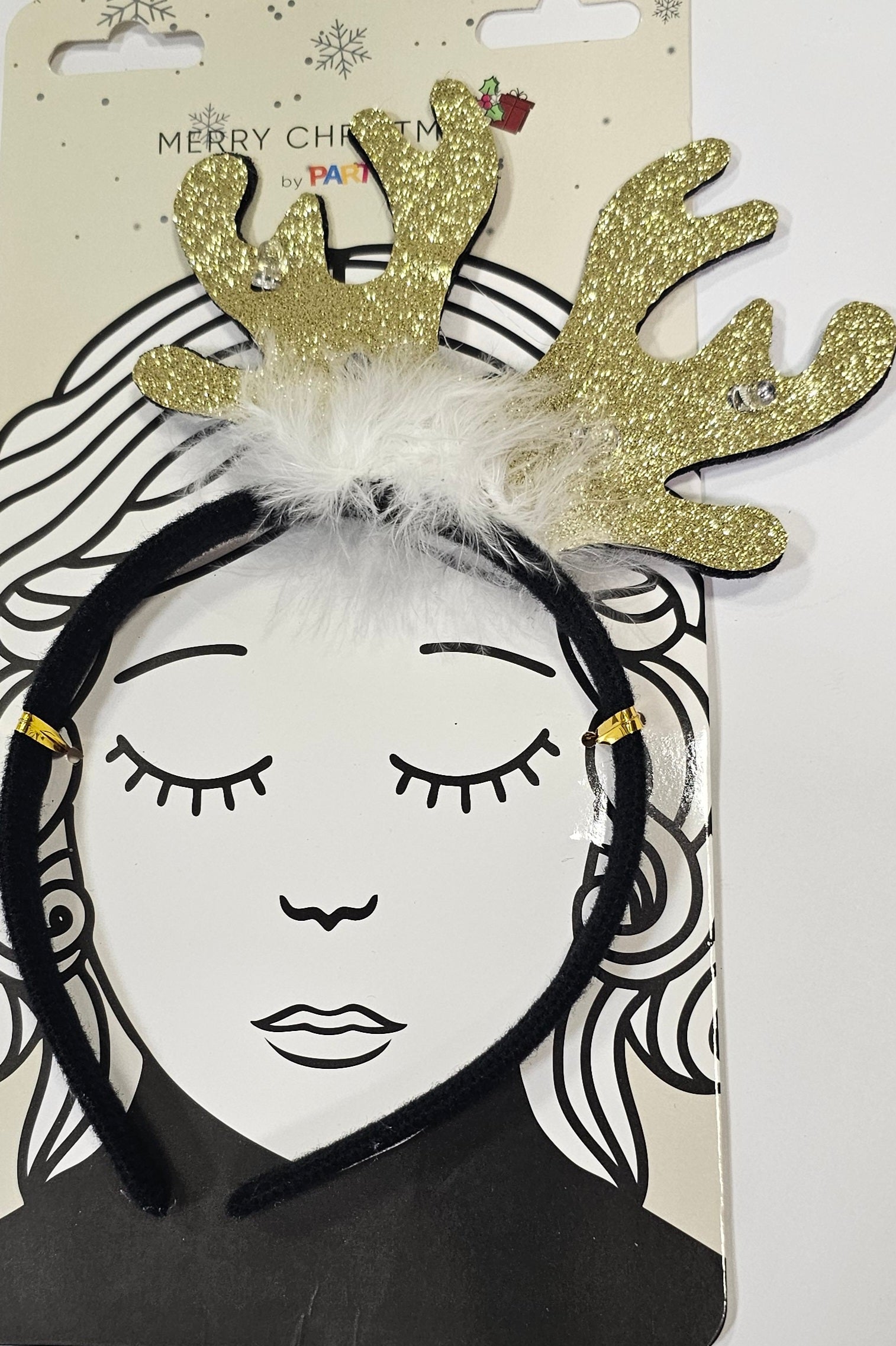 DIADEMA RENO ROJO/ ORO CON LUZ