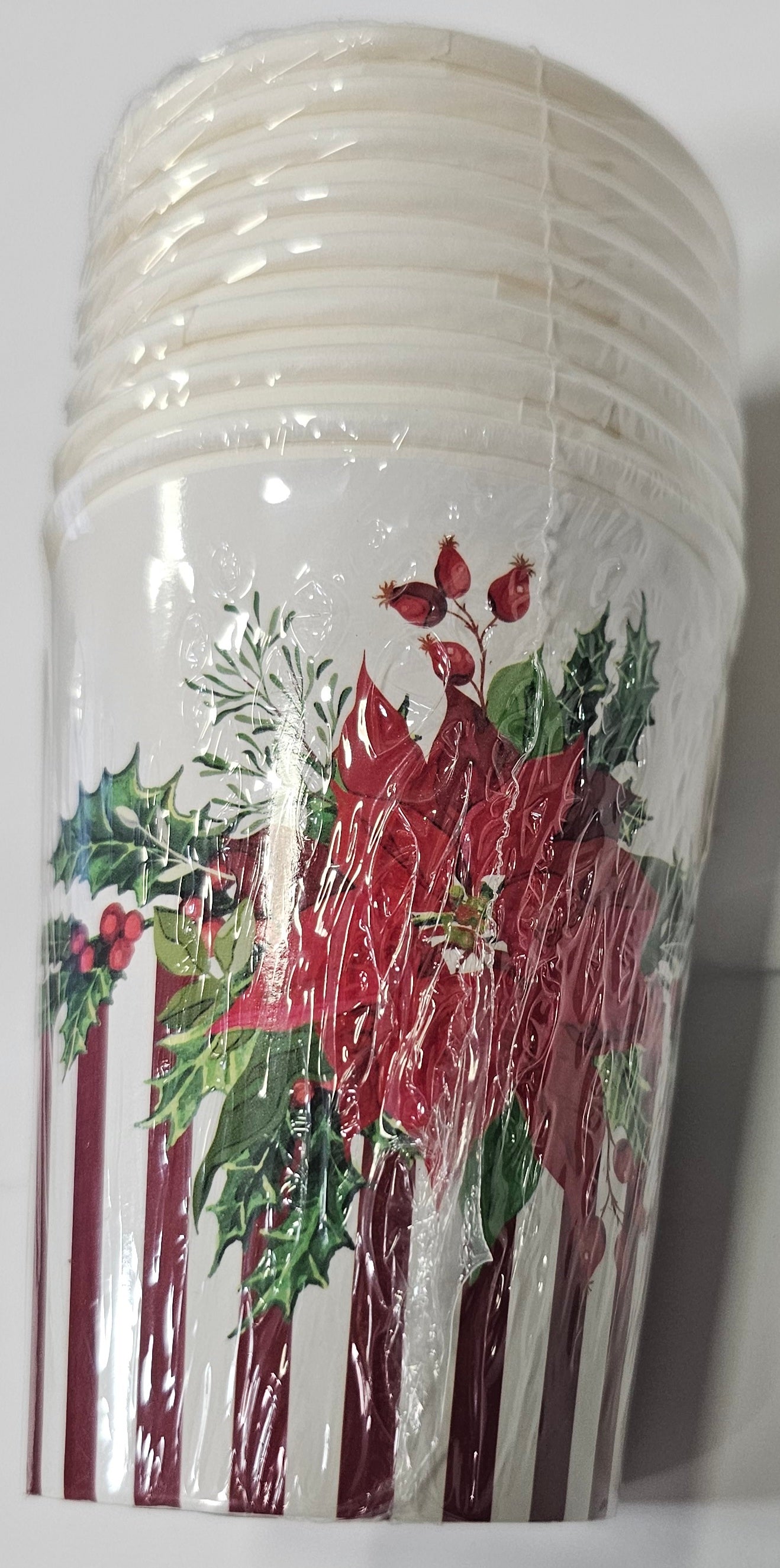 8 VASOS PONSETIA RAYAS 250CC