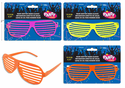 LENTES GAFAS 80s NEON REJILLAS