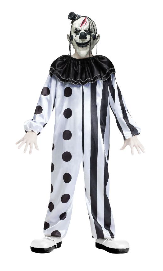 DISFRAZ PAYASO BCO-NEGRO INF L
