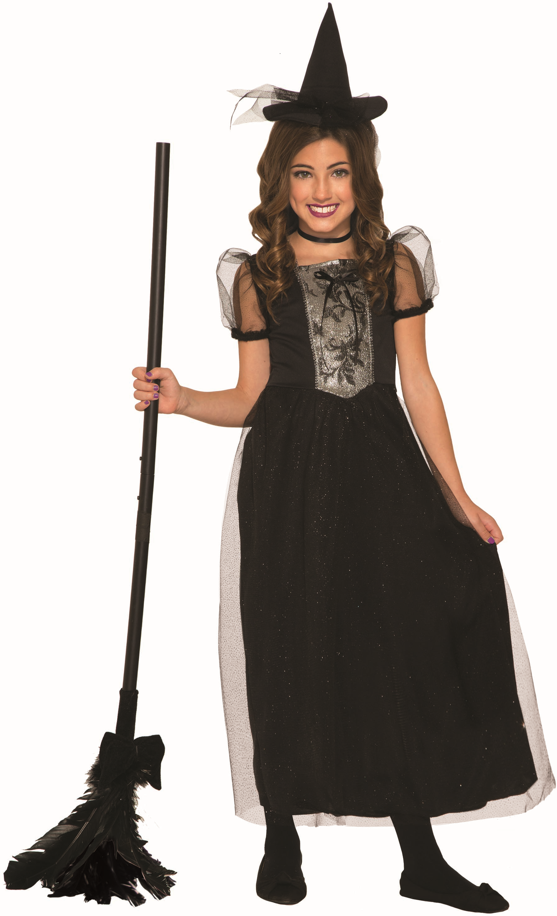 DISFRAZ BRUJITA NEGRA LARGA M