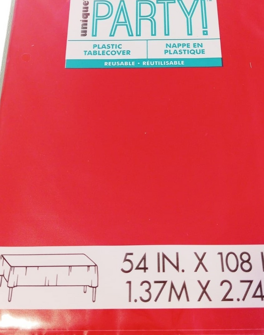MANTEL PLASTICO ROJO A
