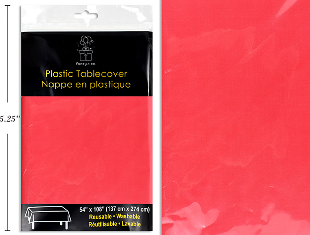 MANTEL PLASTICO RECT ROJO