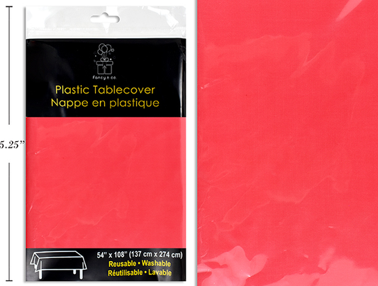 MANTEL PLASTICO RECT ROJO