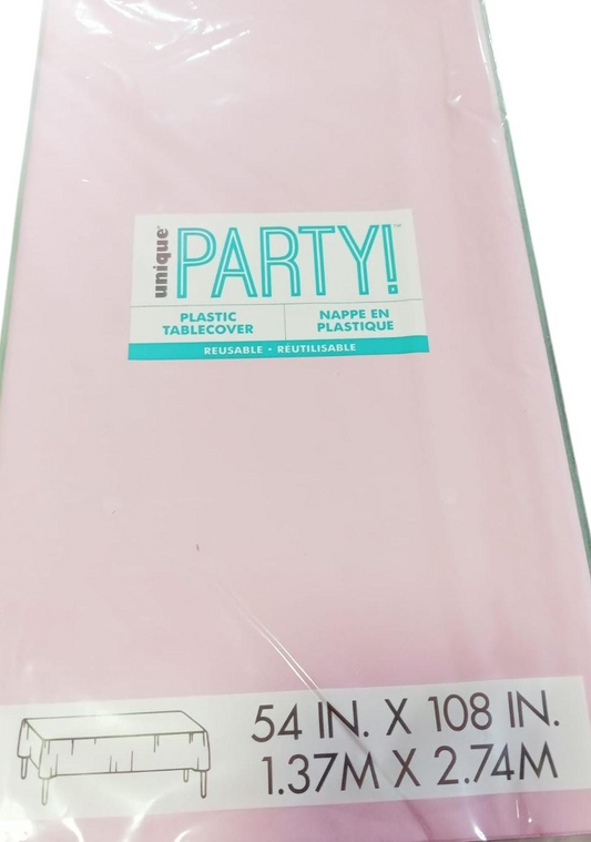 MANTEL PLASTICO ROSA A