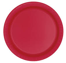 PLATO 8U 18CM ROJO A