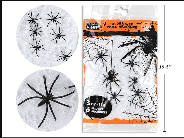 TELARAÑA 3 OZ CON 6 ARAÑAS
